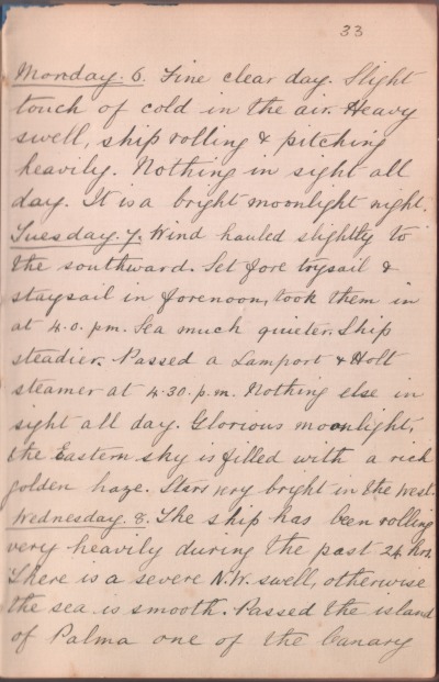 06 January 1890 journal entry